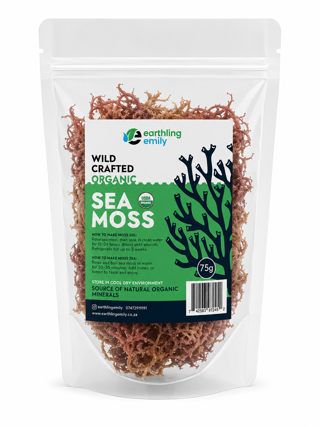 Raw Sea Moss 75g - Superfood