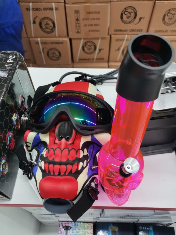 Dreamliner Acrylic Bong with Mask – Assorted – 36mm – 344400/380 - Image 2