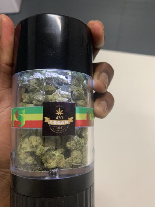 Bud Storage Jar with built in grinder (15g indoor Pops) - Image 2