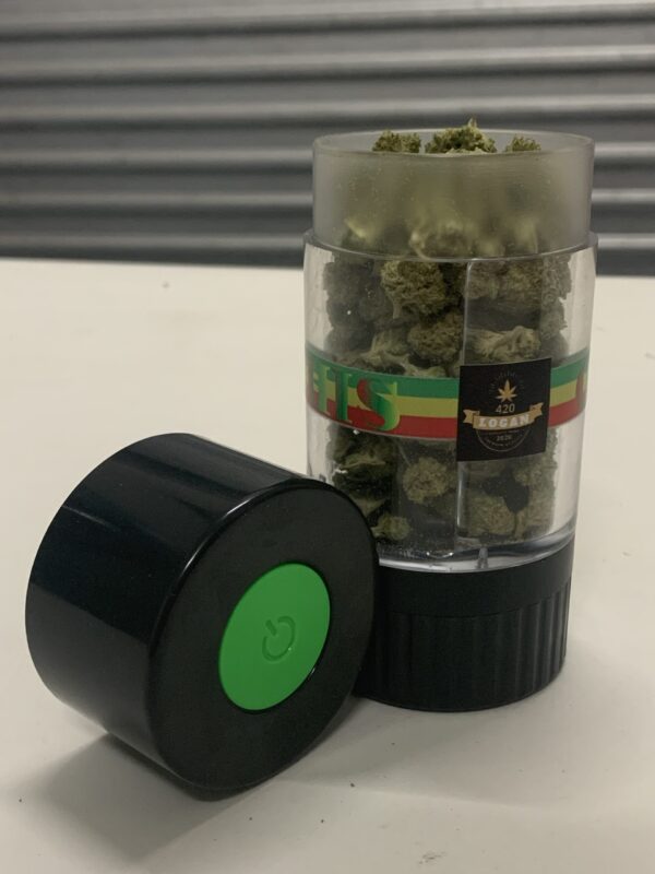 Bud Storage Jar with built in grinder (15g indoor Pops)