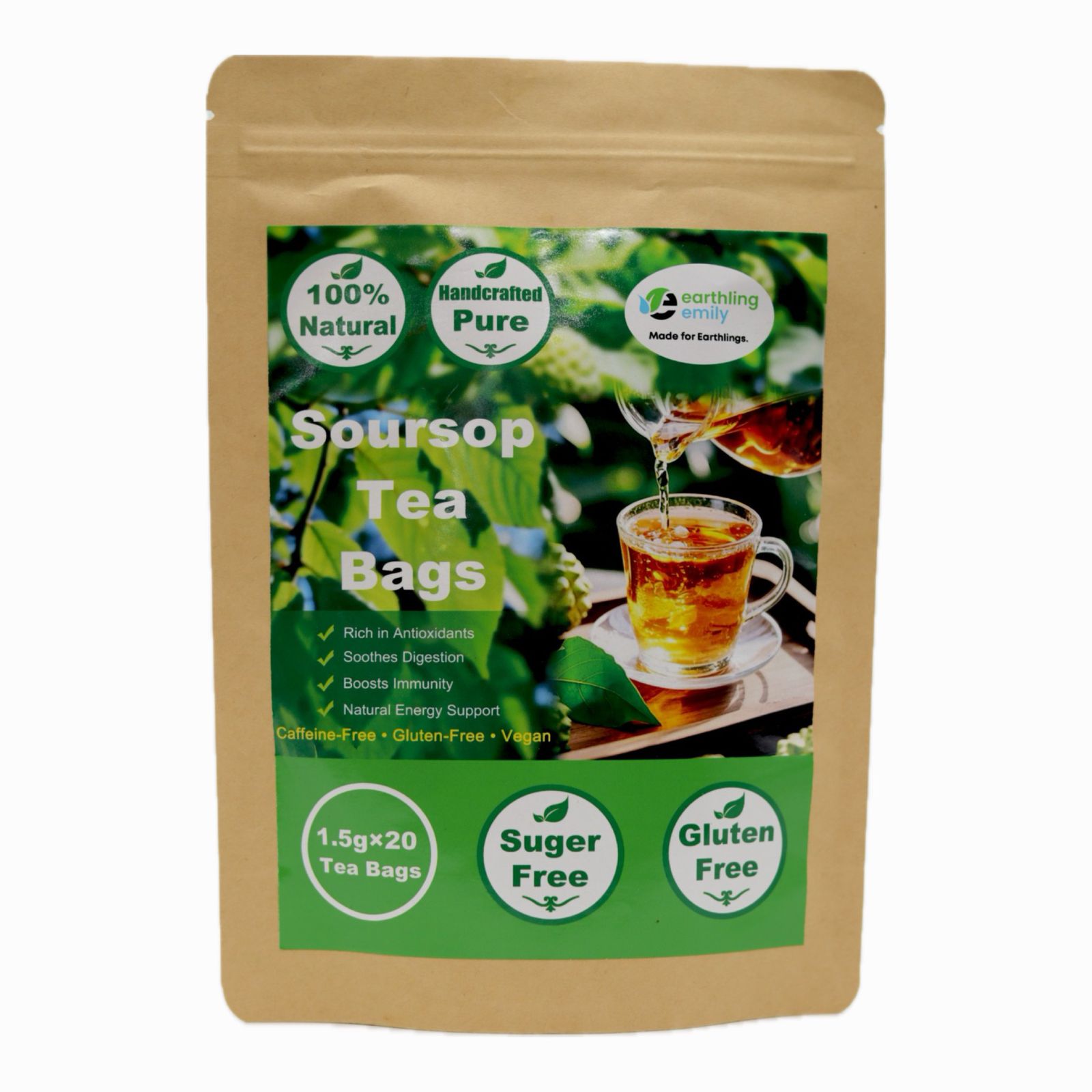 Soursop Tea 30 Teabags - Pure, Handcrafted, Antioxidant-Rich Herbal Wellness