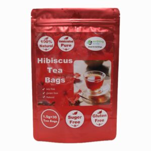 Earthling Emily Hibiscus Tea 30 Tea Bags — Pure, Natural, Antioxidant-Rich Refreshment